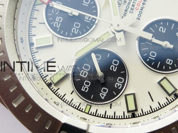 Avenger Chronograph 43mm SS B12F Best Edition White Dial on SS Bracelet A7750 – Bild 7
