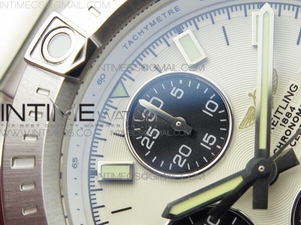 Avenger Chronograph 43mm SS B12F Best Edition White Dial on SS Bracelet A7750 – Bild 8