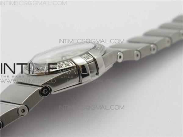Constellation Ladies 27mm K11F 1:1 Best Edition SS Diamonds Bezel White MOP Dial Stick Markers on SS Bracelet ETA Quartz – Bild 9