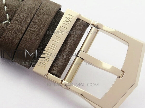 Calatrava 5524R Pilot Travel Time RG GRF Brown Dial on Brown Leather Strap A324 V2 – Bild 15