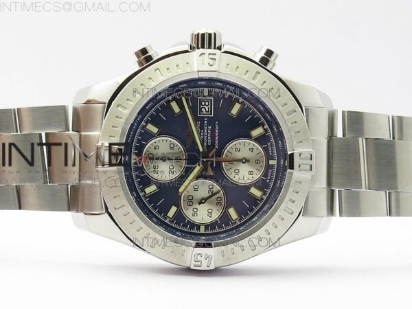 Avenger Chronograph 43mm SS B12F Best Edition Blue Dial on SS Bracelet A7750 – Bild 3