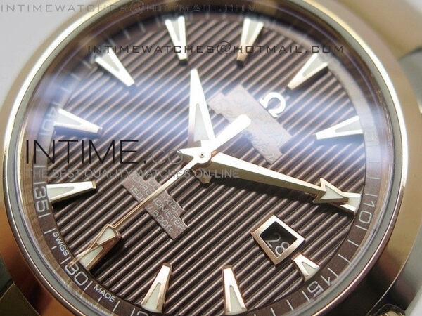 AQUA TERRA 150M SS/RG Brown textured dial Ladies 1:1 Miyota 8520 – Bild 5
