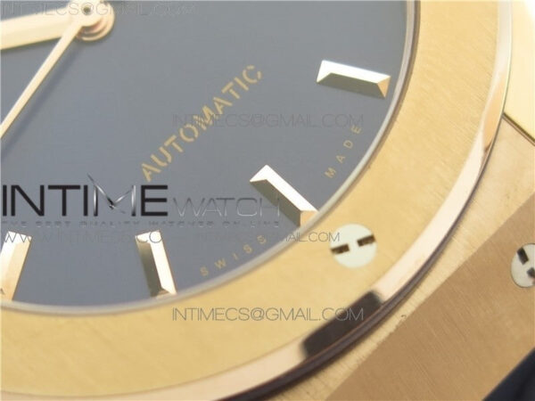 Classic Fusion 45mm RG WWF 1:1 Best Edition Blue Dial on Blue Gummy Strap A2892 – Bild 5
