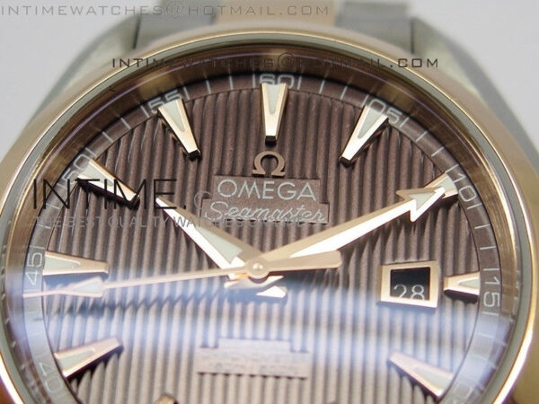 AQUA TERRA 150M SS/RG Brown textured dial Ladies 1:1 Miyota 8520 – Bild 6