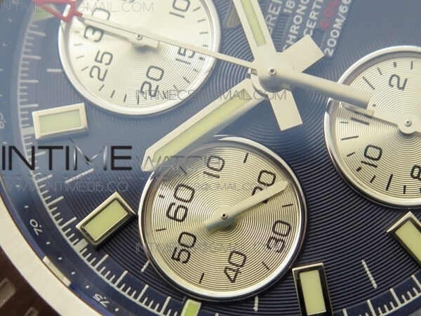 Avenger Chronograph 43mm SS B12F Best Edition Blue Dial on SS Bracelet A7750 – Bild 7