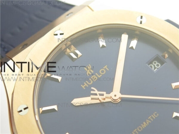 Classic Fusion 45mm RG WWF 1:1 Best Edition Blue Dial on Blue Gummy Strap A2892 – Bild 7