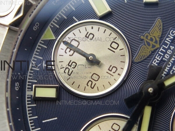 Avenger Chronograph 43mm SS B12F Best Edition Blue Dial on SS Bracelet A7750 – Bild 8