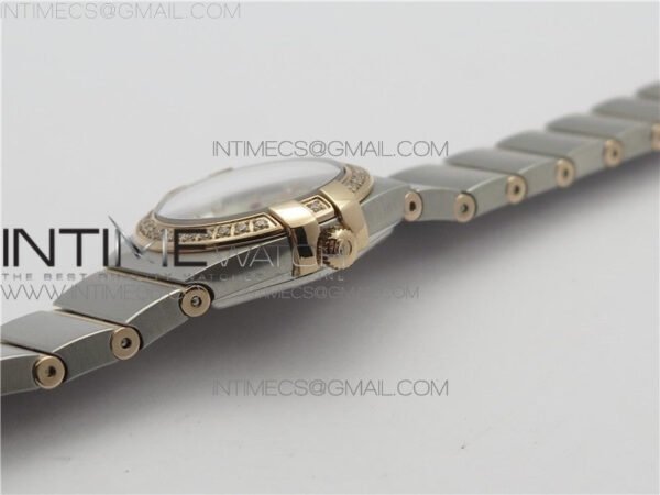 Constellation Ladies 27mm K11F 1:1 Best Edition SS/RG Diamonds Bezel White MOP Dial Stick Markers on SS/RG Bracelet ETA Quartz – Bild 8