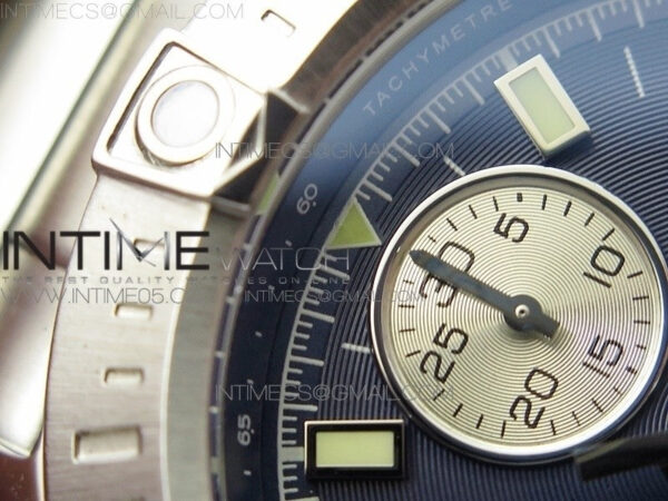 Avenger Chronograph 43mm SS B12F Best Edition Blue Dial on SS Bracelet A7750 – Bild 9