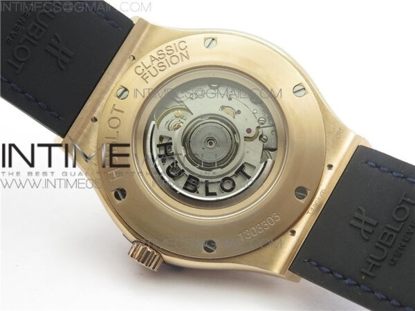 Classic Fusion 45mm RG WWF 1:1 Best Edition Blue Dial on Blue Gummy Strap A2892 – Bild 20