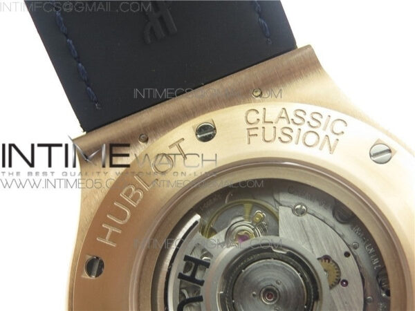 Classic Fusion 45mm RG WWF 1:1 Best Edition Blue Dial on Blue Gummy Strap A2892 – Bild 22