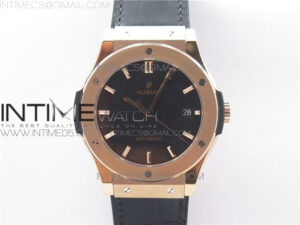 Classic Fusion 45mm RG WWF 1:1 Best Edition Black Dial on Black Gummy Strap A2892