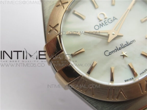 Constellation Ladies 27mm K11F 1:1 Best Edition SS/RG White MOP Dial Diamonds Markers on SS/RG Bracelet ETA Quartz – Bild 6