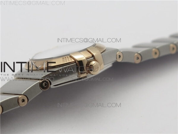 Constellation Ladies 27mm K11F 1:1 Best Edition SS/RG White MOP Dial Diamonds Markers on SS/RG Bracelet ETA Quartz – Bild 8