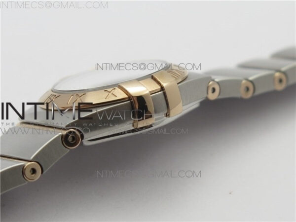Constellation Ladies 27mm K11F 1:1 Best Edition SS/RG White MOP Dial Diamonds Markers on SS/RG Bracelet ETA Quartz – Bild 9