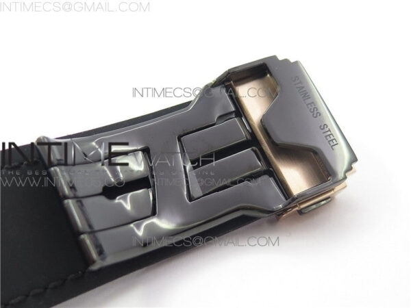 Classic Fusion 45mm RG WWF 1:1 Best Edition Black Dial on Black Gummy Strap A2892 – Bild 12