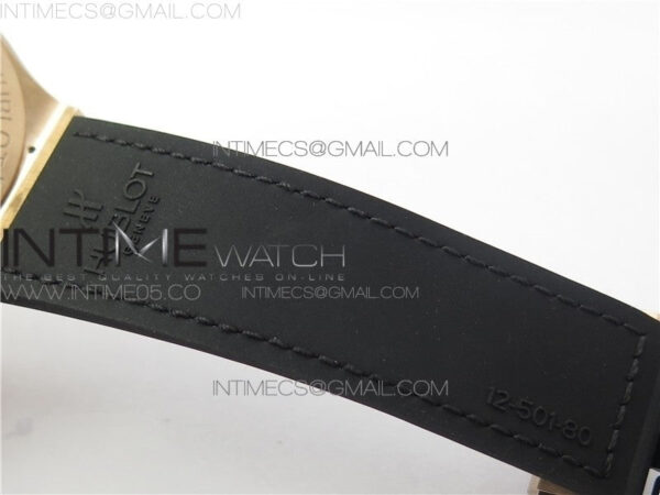 Classic Fusion 45mm RG WWF 1:1 Best Edition Black Dial on Black Gummy Strap A2892 – Bild 15