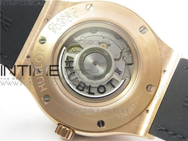Classic Fusion 45mm RG WWF 1:1 Best Edition Black Dial on Black Gummy Strap A2892 – Bild 18