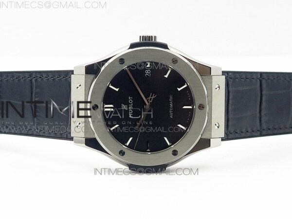 Classic Fusion 45mm Titanium WWF 1:1 V2 Best Edition Black Dial On Black Gummy Strap Asian HB1112 – Bild 3