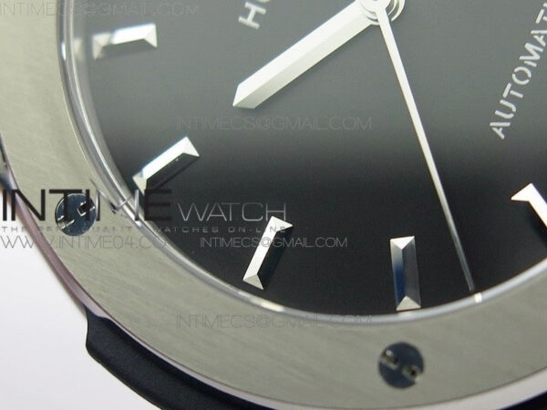 Classic Fusion 45mm Titanium WWF 1:1 V2 Best Edition Black Dial On Black Gummy Strap Asian HB1112 – Bild 5