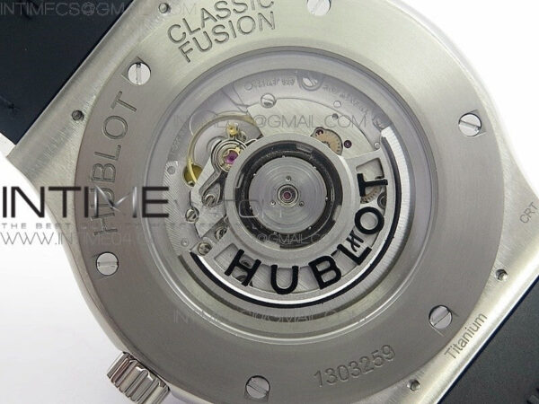 Classic Fusion 45mm Titanium WWF 1:1 V2 Best Edition Black Dial On Black Gummy Strap Asian HB1112 – Bild 22