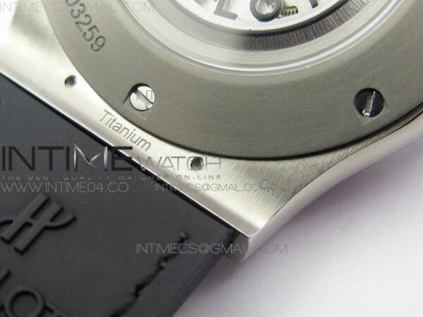 Classic Fusion 45mm Titanium WWF 1:1 V2 Best Edition Black Dial On Black Gummy Strap Asian HB1112 – Bild 24