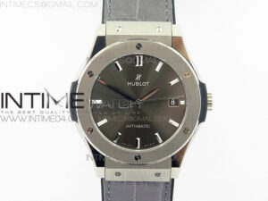 Classic Fusion 45mm Titanium WWF 1:1 V2 Best Edition Gray Dial On Gray Gummy Strap Asian HB1112