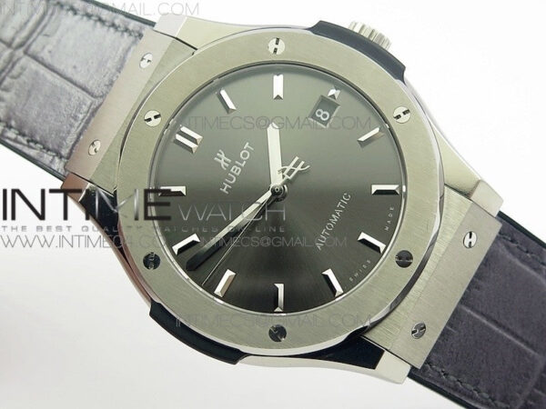 Classic Fusion 45mm Titanium WWF 1:1 V2 Best Edition Gray Dial On Gray Gummy Strap Asian HB1112 – Bild 2