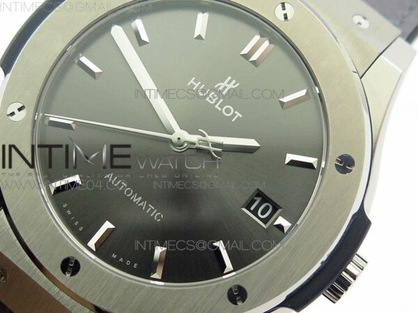 Classic Fusion 45mm Titanium WWF 1:1 V2 Best Edition Gray Dial On Gray Gummy Strap Asian HB1112 – Bild 4