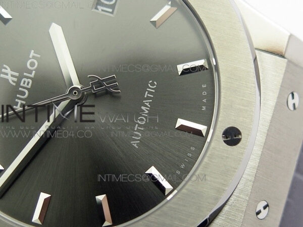 Classic Fusion 45mm Titanium WWF 1:1 V2 Best Edition Gray Dial On Gray Gummy Strap Asian HB1112 – Bild 5
