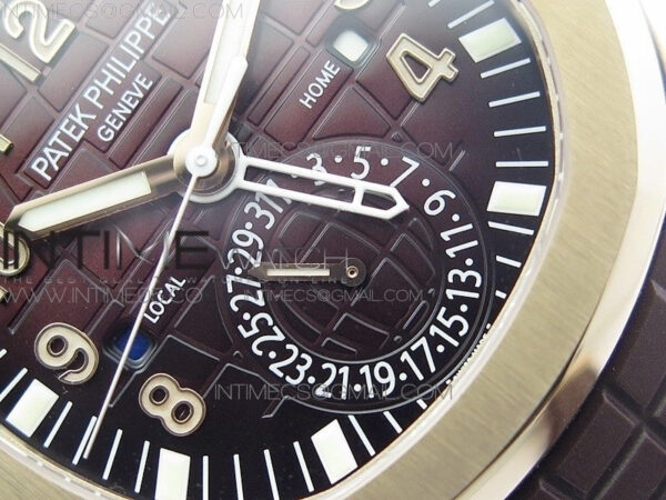 Aquanaut 5164R RG GRF Best Edition Brown Dial on Brown Rubber Strap A324 V2 – Bild 6