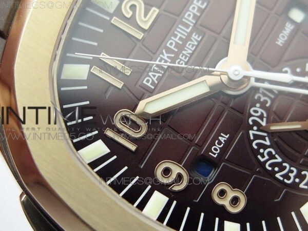 Aquanaut 5164R RG GRF Best Edition Brown Dial on Brown Rubber Strap A324 V2 – Bild 7