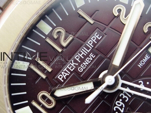 Aquanaut 5164R RG GRF Best Edition Brown Dial on Brown Rubber Strap A324 V2 – Bild 8
