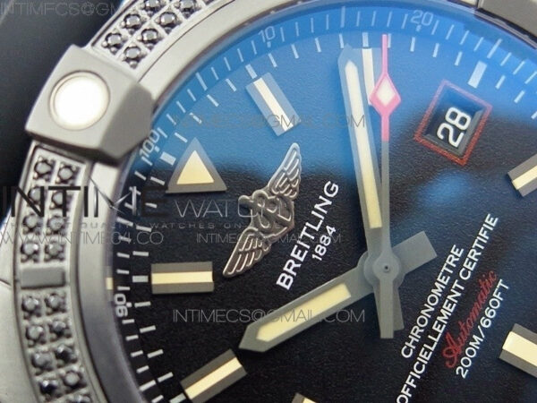 AVENGER BLACKBIRD V17311 Ti DLC 1:1 Best Edition Black Dial Diamonds Bezel on Nylon Strap A2824 – Bild 7