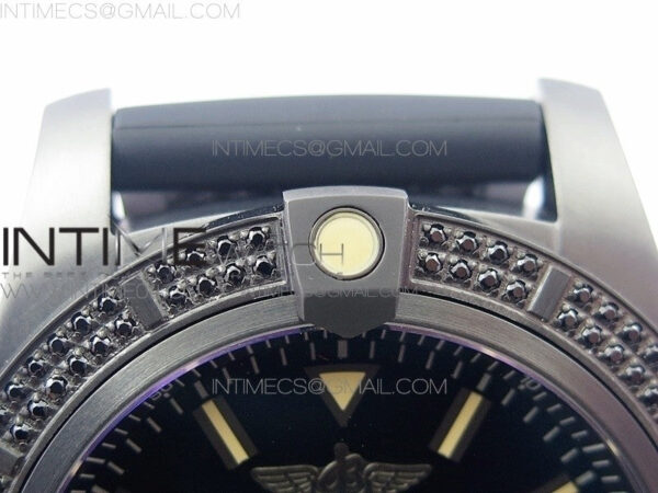 AVENGER BLACKBIRD V17311 Ti DLC 1:1 Best Edition Black Dial Diamonds Bezel on Nylon Strap A2824 – Bild 9
