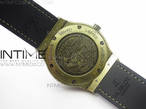 Classic Fusion 45mm YG Engravings Case SRF Best Edition Green dial On Green Gummy Strap A2892(Free box) – Bild 13