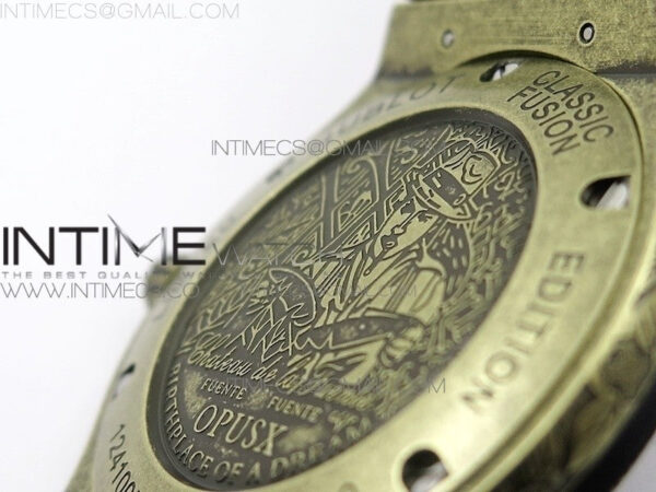 Classic Fusion 45mm YG Engravings Case SRF Best Edition Green dial On Green Gummy Strap A2892(Free box) – Bild 15