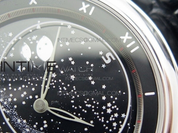 6104P Moon SS Black Dial on Black Leather Strap A240 V2 – Bild 6