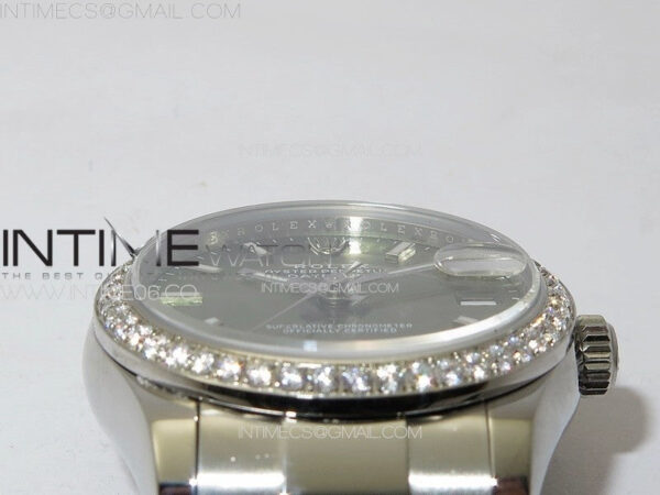 DateJust 31mm 72610 SS Crystals Bezel APSF Best Edition Green Dial Sticks Markers on Oyster Bracelet A2824 – Bild 9