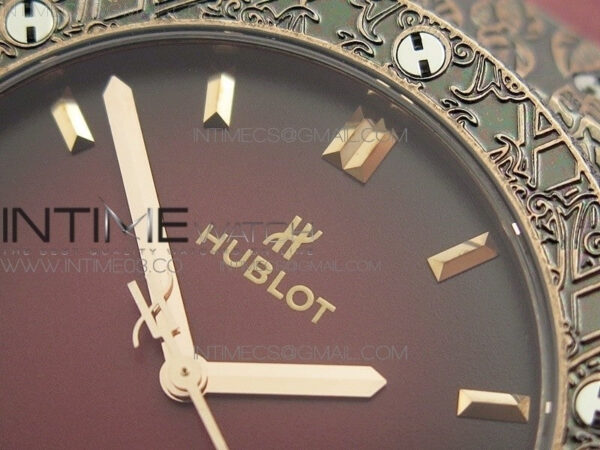 Classic Fusion 45mm RG Engravings Case SRF Best Edition Red dial On Red Gummy Strap A2892(Free box) – Bild 8