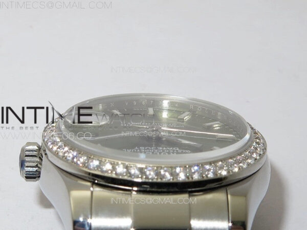 DateJust 31mm 72610 SS Crystals Bezel APSF Best Edition Green Dial Sticks Markers on Oyster Bracelet A2824 – Bild 10