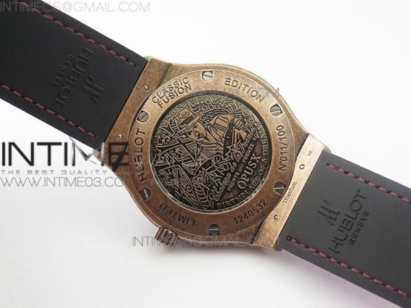 Classic Fusion 45mm RG Engravings Case SRF Best Edition Red dial On Red Gummy Strap A2892(Free box) – Bild 21