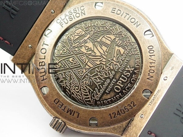 Classic Fusion 45mm RG Engravings Case SRF Best Edition Red dial On Red Gummy Strap A2892(Free box) – Bild 22