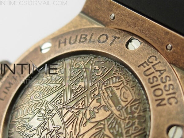 Classic Fusion 45mm RG Engravings Case SRF Best Edition Red dial On Red Gummy Strap A2892(Free box) – Bild 13