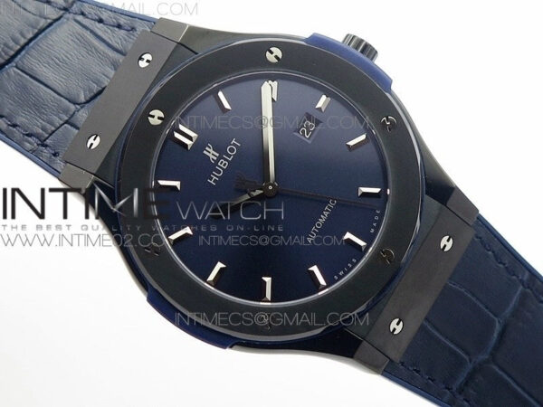 Classic Fusion 45mm DLC SRF Best Edition Blue dial On Blue Gummy Strap A2892 – Bild 2