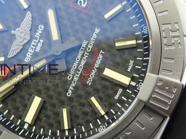 AVENGER BLACKBIRD V17311 Ti DLC 1:1 Best Edition Black CF Dial on Nylon Strap A2824 – Bild 5