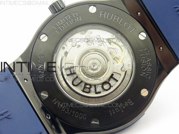 Classic Fusion 45mm DLC SRF Best Edition Blue dial On Blue Gummy Strap A2892 – Bild 15