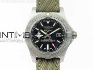 AVENGER V17310 Ti DLC 1:1 Best Edition Black Dial Pathfinders First In on Nylon Strap A2824