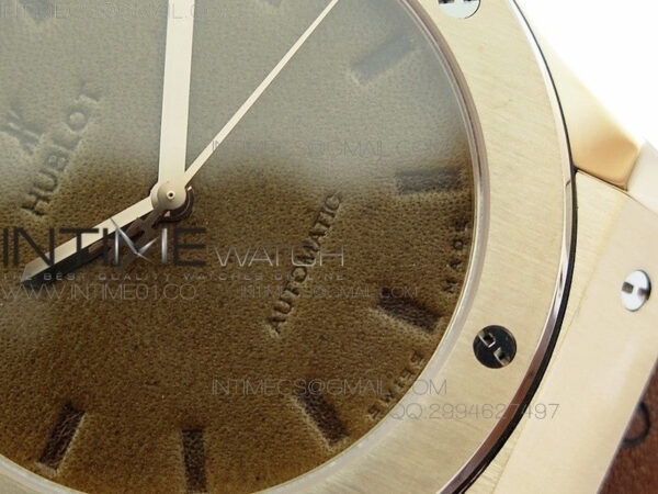 Classic Fusion 45mm RG Berluti Scritto SRF Best Edition Brown Leather Dial On Gummy Strap A2892 – Bild 5