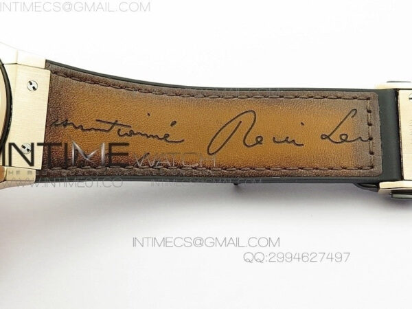 Classic Fusion 45mm RG Berluti Scritto SRF Best Edition Brown Leather Dial On Gummy Strap A2892 – Bild 11